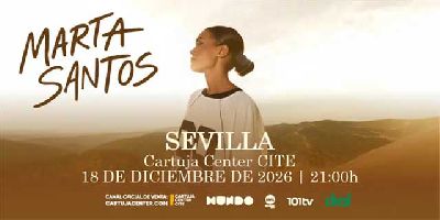 Cartel de Marta Santos en el Cartuja Center de Sevilla 2026