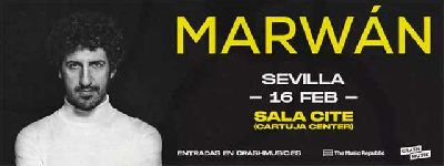 Cartel del concierto de Marwán en el Cartuja Center de Sevilla 2024