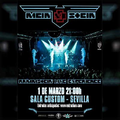Cartel del concierto de Meinstein (tributo a Rammstein) en Custom Sevilla 2024