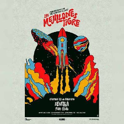 Cartel del concierto de Los Mejillones Tigre en FunClub Sevilla 2026