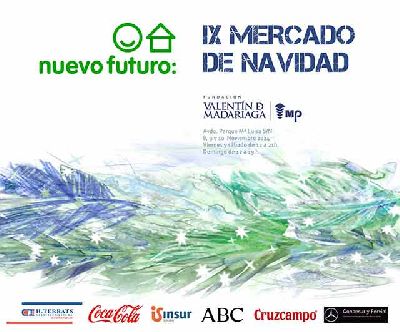 Cartel del Mercado de Navidad Nuevo Futuro en la Fundación Madariaga Sevilla 2024