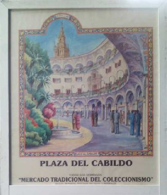 Cartel del Mercado de la plaza del Cabildo de Sevilla