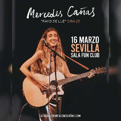 Cartel del concierto de Mercedes Cañas en FunClub Sevilla 2023