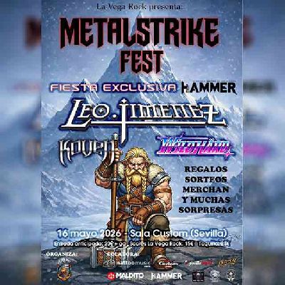 Cartel del concierto del Metal Strike Fest en Custom Sevilla 2026