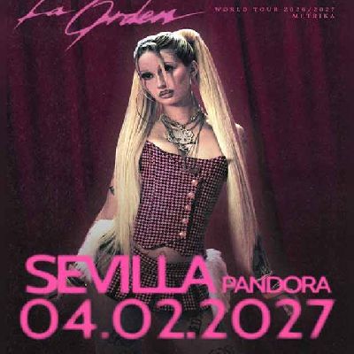 Cartel del concierto de Metrika en Pandora Sevilla 2027