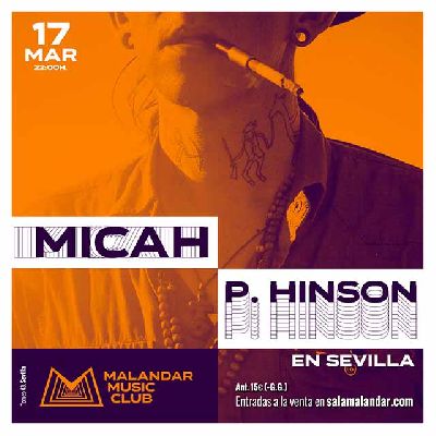 Cartel del concierto de Micah P. Hinson en Malandar Sevilla 2023