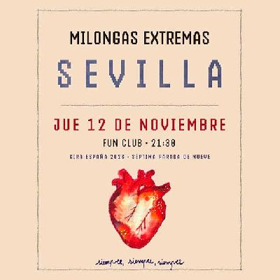 Cartel del concierto de Milongas Extremas en FunClub Sevilla 2026