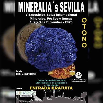Cartel del V Mineralia's Sevilla en el Centro Comercial Zona Este 2023