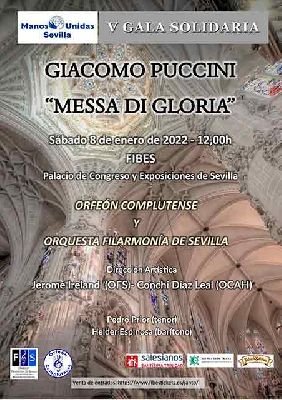 Cartel del espectáculo de Misa de Gloria de Puccini en Fibes Sevilla 2022