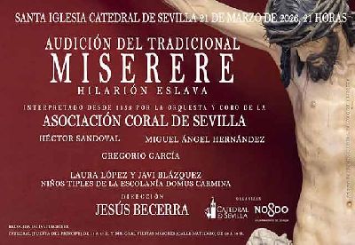 Cartel del Miserere 2026 por la Asociación Coral de Sevilla
