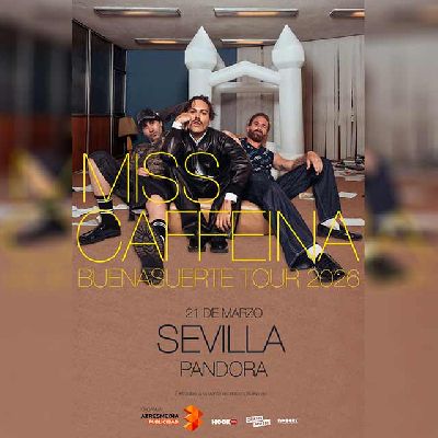 Cartel del concierto de Miss Caffeina en Pandora Sevilla 2026