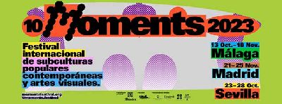 Cartel del X Moments Festival de cultura independiente en Sevilla 2023