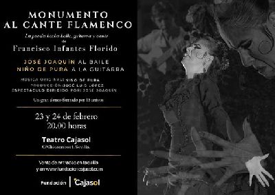Cartel del concierto Monumento al cante flamenco en Cajasol Sevilla 2023