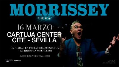 Cartel del concierto de Morrissey en el Cartuja Center de Sevilla 2026
