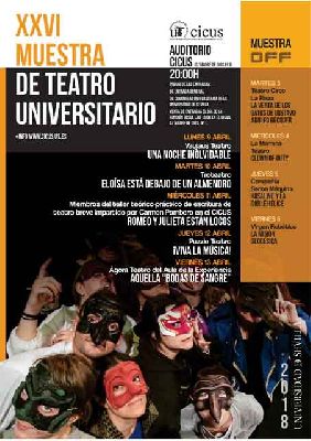 XXVI Muestra de Teatro Universitario en el CICUS de Sevilla 2018