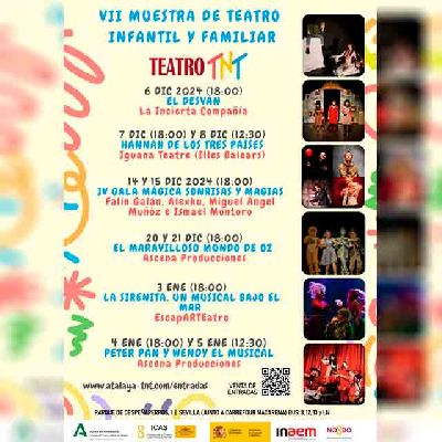 Cartel de la VII Muestra de Teatro Infantil y Familiar en el Teatro TNT de Sevilla 2024-2025