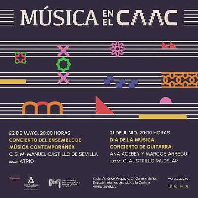 Cartel del ciclo Música en el CAAC de Sevilla 2024