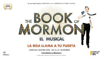Cartel de The book of mormon en el Cartuja Center de Sevilla 2027