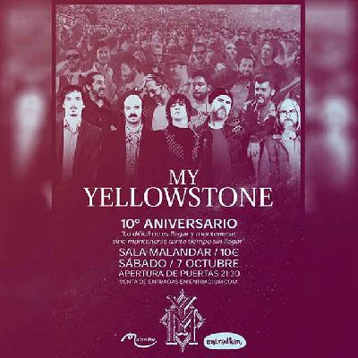 Cartel del concierto de My Yellowstone en Malandar Sevilla 2023
