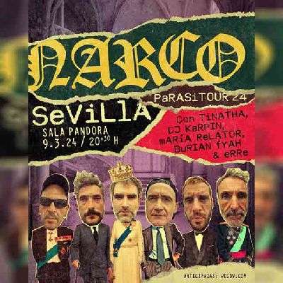 Cartel del concierto de Narco en Pandora Sevilla 2024