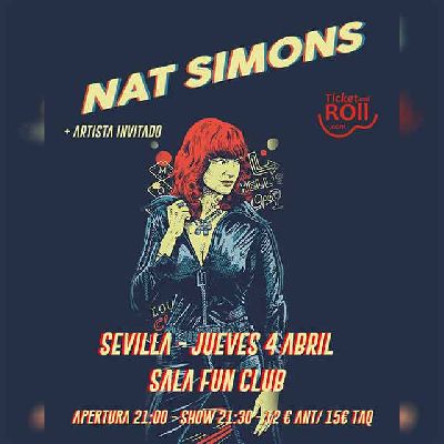 Cartel del concierto de Nat Simons en FunClub Sevilla 2024