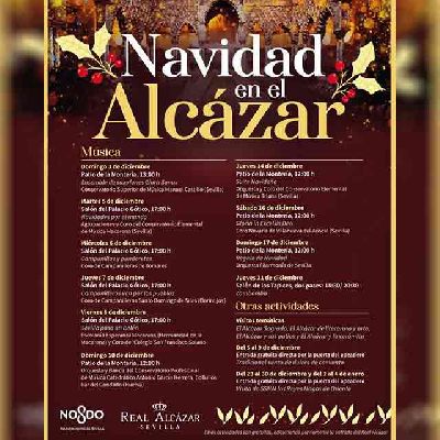 Cartel del ciclo de conciertos de Navidad en el Real Alcázar de Sevilla 2023