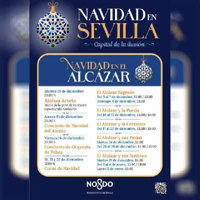 Cartel del ciclo Navidad en el Alcázar de Sevilla 2024-2025