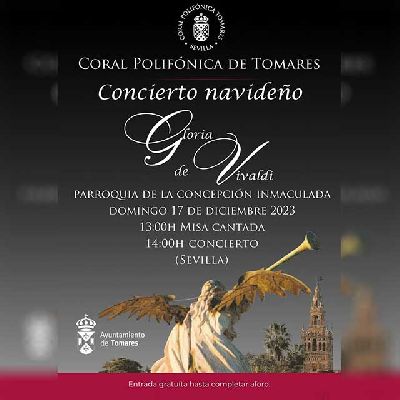 Cartel del concierto de Navidad en la iglesia de la Concepción de Sevilla 2023