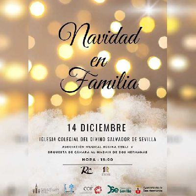 Cartel del concierto Navidad en familia en la iglesia del Salvador de Sevilla 2024