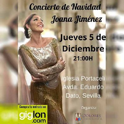 Cartel del concierto de Navidad de Joana Jiménez en la iglesia del Portaceli de Sevilla 2024