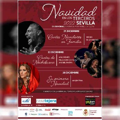 Cartel de los conciertos ciclo Navidad en Los Terceros en Sevilla 2022