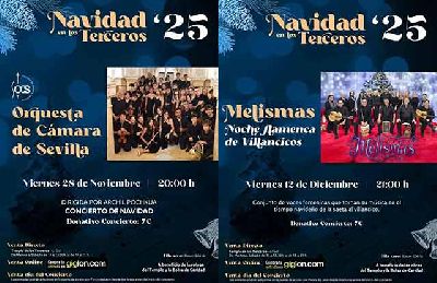 Cartel de los conciertos ciclo Navidad en Los Terceros en Sevilla 2025