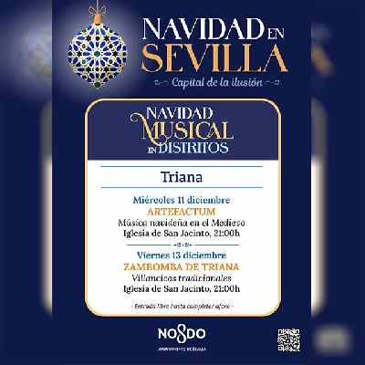 Cartel de los conciertos de Navidad en la iglesia de San Jacinto de Sevilla 2024