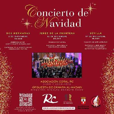 Cartel del concierto de Navidad en la iglesia de San Lorenzo de Sevilla 2023