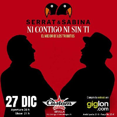 Cartel del concierto de Ni contigo ni sin ti en Custom Sevilla 2025