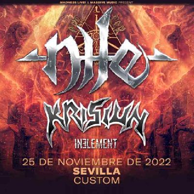 Cartel del concierto de Nile, Krisiun e Inelement en Custom Sevilla 2022
