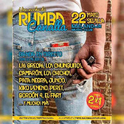 Cartel del concierto Una noche de rumba canalla en Malandar Sevilla 2026