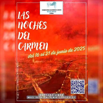 Cartel de las Noches del Carmen 2025 en el Conservatorio Superior de Música Manuel Castillo de Sevilla