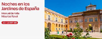 Cartel del concierto Noches en los Jardines de España en el Alcázar de Sevilla 2026