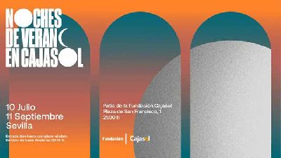 Cartel del ciclo Noches de Verano en Cajasol 2025 en Sevilla