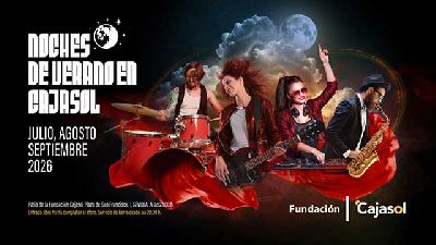 Cartel del ciclo Noches de Verano en Cajasol 2026 en Sevilla