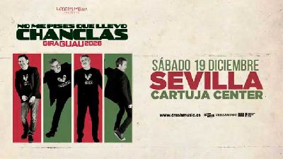 Cartel de No me pises que llevo chanclas en el Cartuja Center de Sevilla 2026