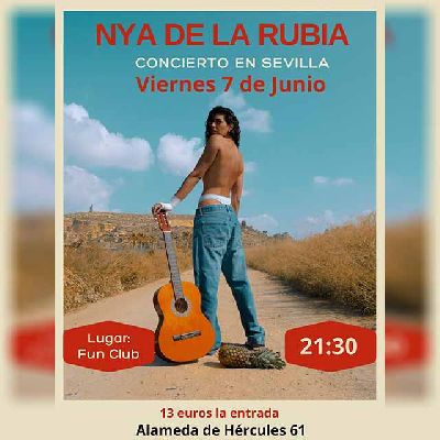 Cartel del concierto de Nya de la Rubia en FunClub Sevilla 2024