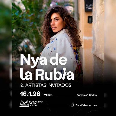 Cartel de los conciertos de Nya de la Rubia en Malandar Sevilla 2026