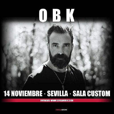 Cartel del concierto de OBK en Custom Sevilla 2025