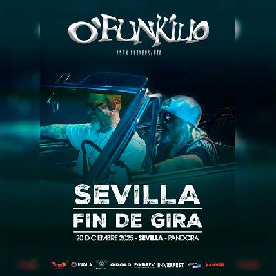 Cartel del concierto de O'Funk'illo en Pandora Sevilla 2025