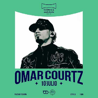 Cartel del concierto de Omar Courtz en el festival Icónica Sevilla Fest 2026
