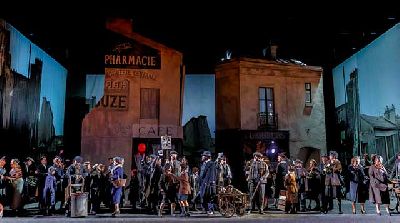 Foto promocional de la ópera La bohème de Giacomo Puccini