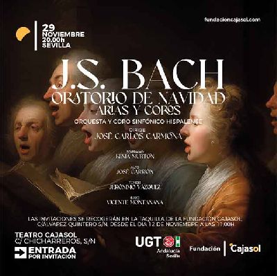 Cartel de Oratorio de Navidad de Bach en Cajasol Sevilla 2025