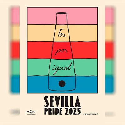 Cartel del orgullo LGTBI en Sevilla 2025